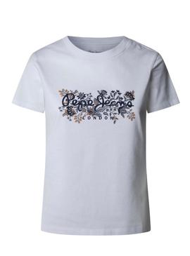 Camisa Pepe Jeans Rosalind branca para mulher.