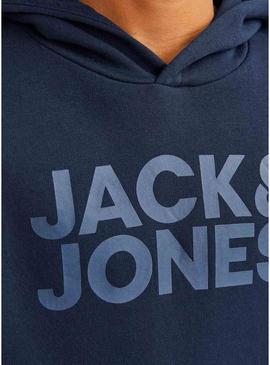 Moletom Jack and Jones Corp logo marinho para criança.