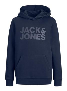 Moletom Jack and Jones Corp logo marinho para criança.