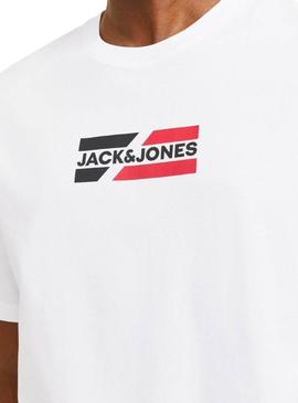 Camisa Jack and Jones Corp branca para homem.