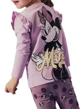 Camiseta Name It Desire Minnie rosa para menina.