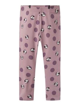 Calça Legging Name It Demi Minnie rosa para menina