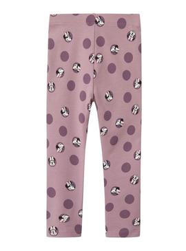 Calça Legging Name It Demi Minnie rosa para menina