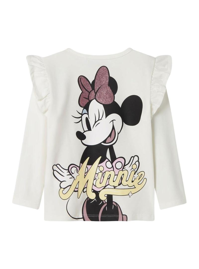 Camiseta Name It Desire Minnie branca para menina