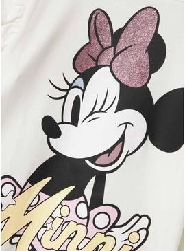 Camiseta Name It Desire Minnie branca para menina