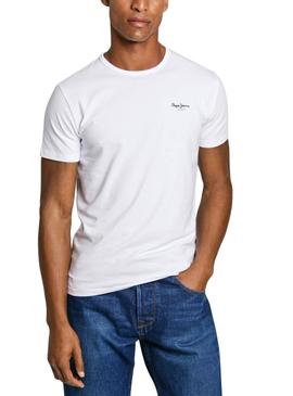 Camiseta Pepe Jeans Original Basic branca para homem.