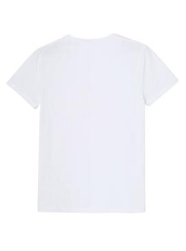 Camiseta Pepe Jeans Original Basic branca para homem.