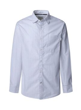 Camisa Pepe Jeans Adison branca para homem.