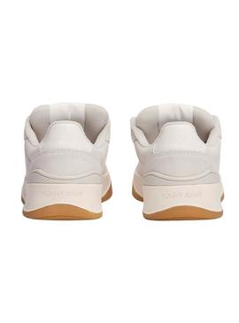 Sapatilhas Tommy Jeans Skate cinza para mulher.