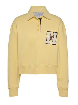 Moletom Tommy Jeans Graphic amarelo para mulher.