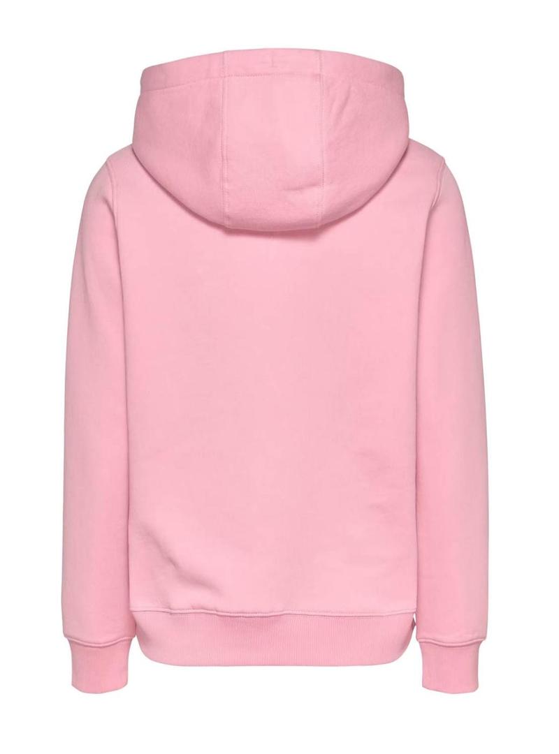 Moletom Tommy Jeans Ess Logo rosa para mulher.