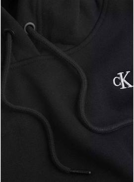 Moletom Calvin Klein Jeans Script preto para mulher.