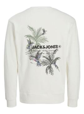 Moletom Jack and Jones Hawaii bege para homem