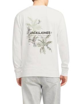 Moletom Jack and Jones Hawaii bege para homem