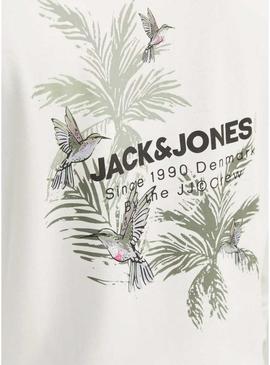 Moletom Jack and Jones Hawaii bege para homem