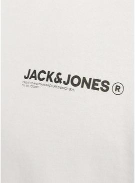 Moletom Jack and Jones Hawaii bege para homem