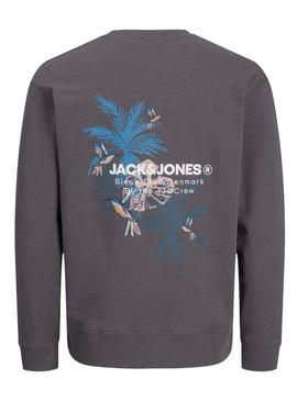 Moletom Jack and Jones Hawaii cinza escuro para homem