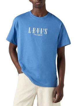 Camiseta Levi's Relaxed azul para homem.