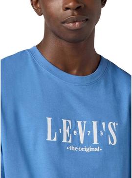 Camiseta Levi's Relaxed azul para homem.