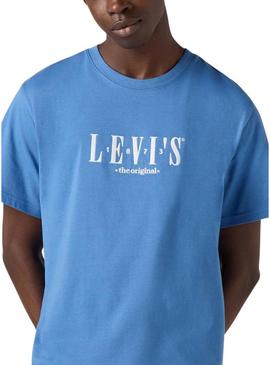 Camiseta Levi's Relaxed azul para homem.