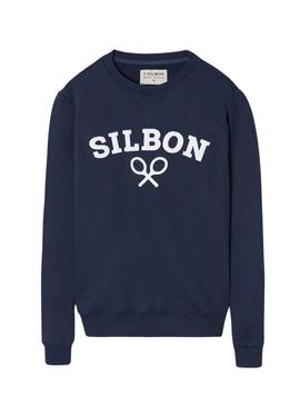 Moletom Silbon Raqueta azul marinho para homem