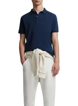 Polo Silbon básico azul marinho para homem