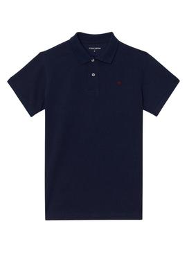 Polo Silbon básico azul marinho para homem