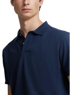 Polo Silbon básico azul marinho para homem