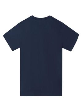 Camiseta Silbon Raqueta azul marino para homem