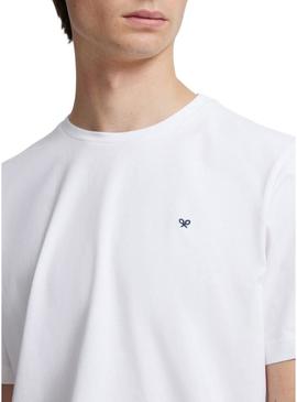 Camiseta Silbon Minilogo branca para homem.