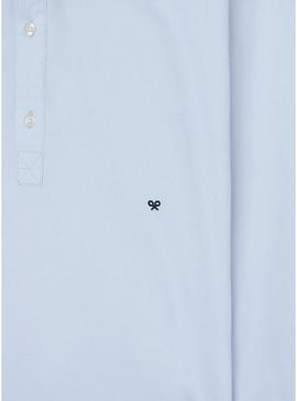 Camisa Silbon oxford azul para homem.