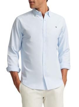 Camisa Silbon Oxford azul para homem