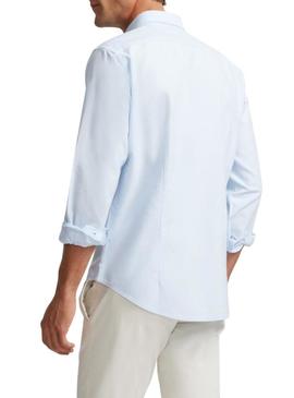 Camisa Silbon Oxford azul para homem