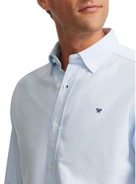 Camisa Silbon Oxford azul para homem