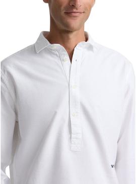 Camisa Silbon oxford branca para homem.