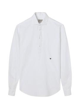 Camisa Silbon oxford branca para homem.