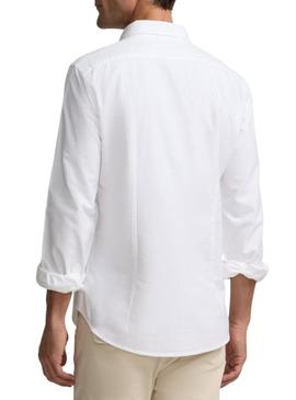 Camisa Silbon Oxford branca para homem.