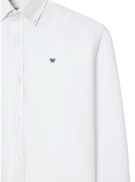 Camisa Silbon Oxford branca para homem.