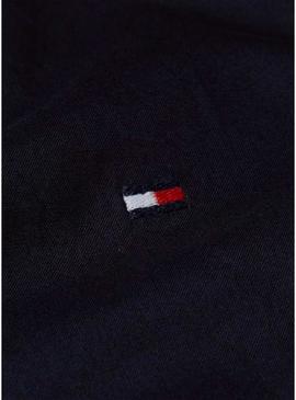 Camisa Tommy Hilfiger Core Flex azul marinho para homem.