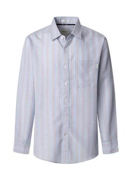 Camisa Pepe Jeans Alphonso azul para homem.