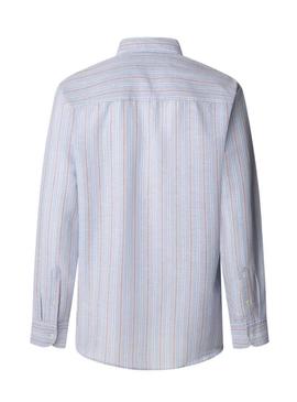 Camisa Pepe Jeans Alphonso azul para homem.