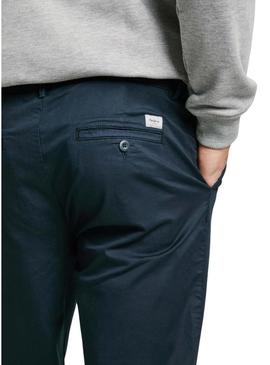 Calça chino azul marinho da Pepe Jeans para homem.