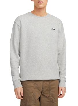 Moletom Jack and Jones Script branco para homem.