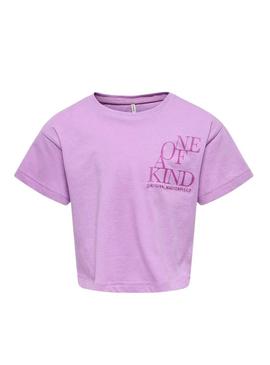 Camiseta Only Kids Gleona rosa para menina