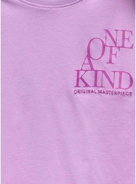 Camiseta Only Kids Gleona rosa para menina
