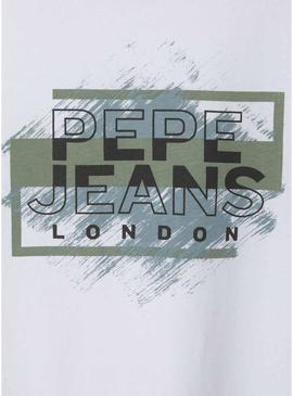 Camiseta Pepe Jeans Jones branca para menino