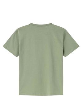 Camiseta Pepe Jeans New Art verde para menino.