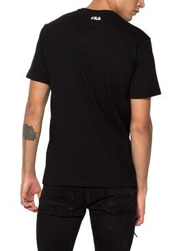 T-Shirt Fila Preto puro para Homem e Mulher