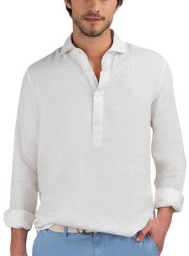 Camisa El Ganso Polo de Lino branco para homem