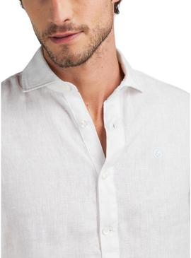 Camisa El Ganso Polo de Lino branco para homem